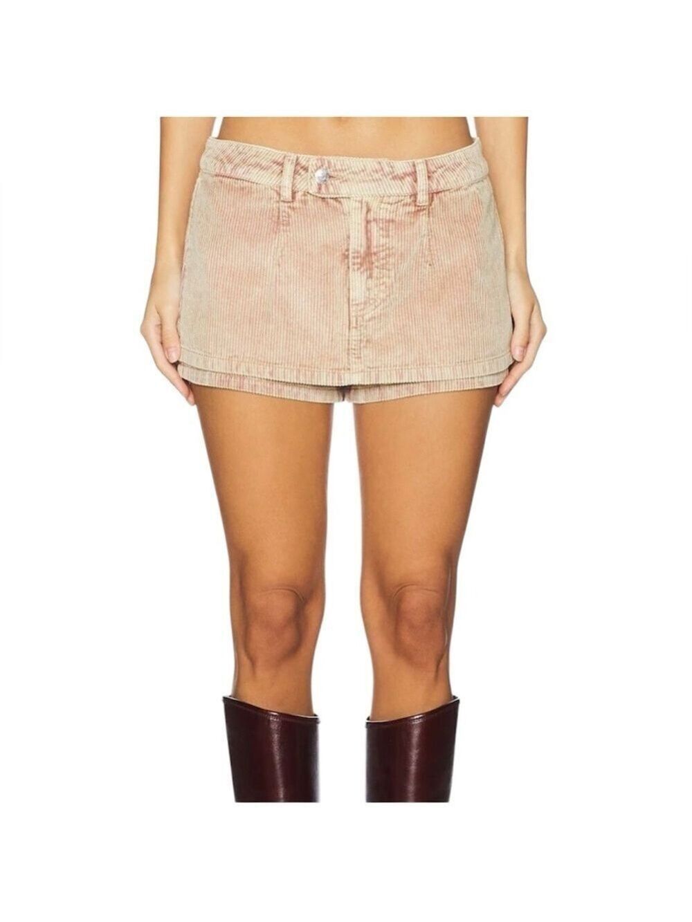 WE THE FREE Gala-Vanting Low Rise Mini Skort Lightweight Corduroy